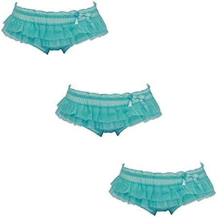 Yiop Women's Sheer Mesh Panties Transparent Hipster Panty Pack of 3