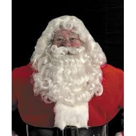 Professional Santa Claus Wig and Beard Set Christmas Xmas Holiday Party Outfit Costume Accessory