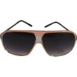 A|X Neon Aviator Sunglasses - Armani Exchange Adult Square Full Rim Sports Eyewear - Orange Fluorescent/Gray Shaded