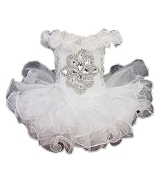 Girls Infant Organza Lace  Beaded Pageant Dress/Mini Dress  With Ruffles