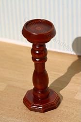 Dollhouse Miniature Cherry Stained Wood Pedestal
