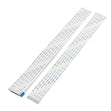 uxcell フレキシブルフラットケーブル 柔軟 フラットケーブル　データケーブル (FFC) 汎用　10本入 4ピン　ホワイト　Aタイプ