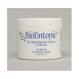 BioEntopic 5% Testosterone Creme/cream FOR WOMEN. All natural 4 oz. two months supply.