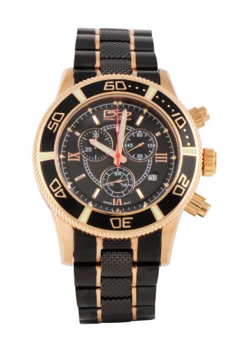 Daniel Steiger Men's 2086RG-M Eclipse Black and Rose Gold Watch