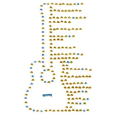 Strass Nieten Applikation von Unique (Gitarre), 1 Stück