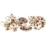 Botanical Rose Bone China Tea Set
