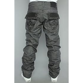 Artful Dodger The Birds of a Feather Jean in Sweeps 3D Gray,Denim for Men