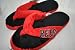 Cincinnati Reds Team plush soft Flip Flop Thong size large Slippers