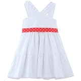 Chez Ami by Patsy Aiken Designs Pincord Baby Doll Top White Girls Sizes 3-16