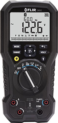 FLIR DM92-NIST Industrial Digital Multimeter with LoZ and VFD Filter, With Certificate of Traceability to NIST, Standard