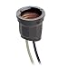 Leviton 157 660W-250V Incandescent Lampholder, Medium Base, Keyless, With Two 6-Inch Leads, Black and White