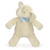 North American Bear Company Smushy Elephant Blue Ribbon, Ivory, Large