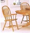 Oak Veneer Dinette Arm Chairs By Coaster Furniture
