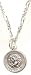 Sterling Silver Children's Or Petite Saint Christpher Necklace On Figaro Chain 16
