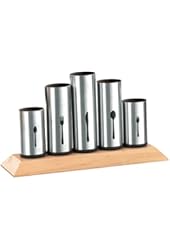 Bruntmor, 18/8 Stainless Steel Flatware Organizer Holder Caddy With Wood Base, Service for 12