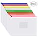 EOOUT 16pcs Plastic Poly Zip Envelope File Folder Bags,Letter Size,7 Color