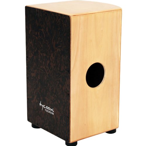 Tycoon Percussion 35 Roundback Series Cajon With Black Makah Burl Front Panel