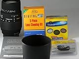 Sigma AF Zoom 70-300mm f / 4.0-5.6 DG Macro Motorized Lens Pro kit With Set of 3 filters , Case , Cleaning kit , Cap Holder , Two Years Extended warranty For Nikon D40 D40X D50 D60 D70 D80 D90 D100 D200 D300 D3000 D5000 D300S (works with auto focus)
