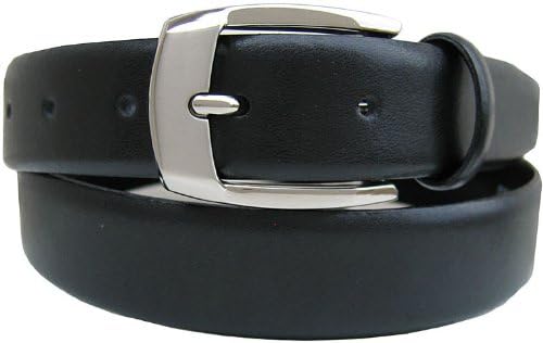 Belt By Ardente, Made in Italy, Two-Tone Buckle, Black - Style #17263 (44)