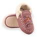 Dora the Explorer Toddler Girls Lilac Faux Suede Moccasin Slippers - Sz 7/8
