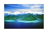 Aerial of Cook's Bay, French Polynesia,23 in. x 16 in.