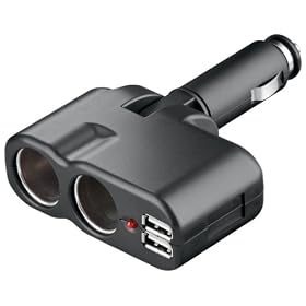 Goobay - Multiprise double pour allume-cigare 12 V avec 2 entr�es USB (Import Allemagne)