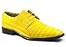 Roberto Chillini RC6563 Men's Canary Yellow Exotic Lace Up Dress Oxford Shoes