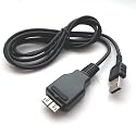USB VMC-MD2, VMCMD2 - Cable Cord Lead Wire for Sony CyberShot Cyber-Shot DSC-T500, DSC-T900, DSC-HX1, DSC-HX5, DSC-HX5V, DSC-H20, DSC-H55, DSC-W210, DSC-W215, DSC-W220, DSC-W230, DSC-W270, DSC-W275, DSC-W290, DSC-TX7, DSC-TX9 Digital Camera Cable - 5 Feet Black - Hi-Tech Dealz&reg;