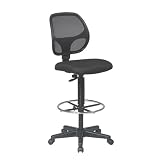 Deluxe Mesh Back Drafting Chair - Black