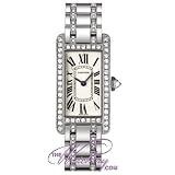 Cartier Tank Americaine Ladies' Watch 18K White Gold Silver Dial Diamond Bezel Diamond Bracelet... by Cartier