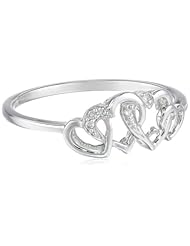 White-Gold Diamond Heart Ring (0.02cttw, G-H Color, I2-I3 Clarity)