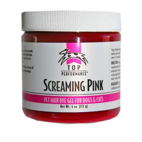 Top Performance Dog Hair Dye Gel, 4-Ounce, Screaming Pink