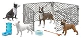 My Best Friend Dog Playset American Pit Bull Boxer Gray Fence with AccessoriesIMAGE