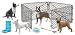 My Best Friend Dog Playset American Pit Bull Boxer Gray Fence with Accessories_s-1