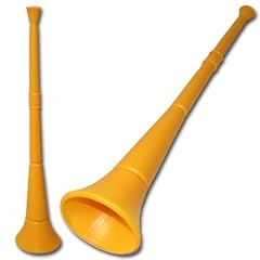 1 x Afrika Tr�te mit Vuvuzela Sound!Einteilig! GOLD-GELB EM Deutschland Fanartikel