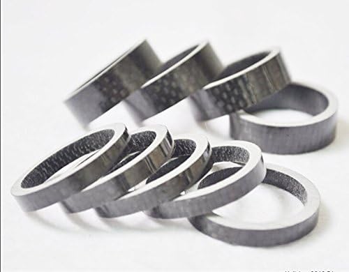 Outdoor Manager Carbon Black Cycle Headset Spacer MTB Road Bike Headset Stem Spacer 1.126In Height 0.393In-5pcs/lot