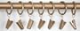 Curtain Rings With Clips (set Of 7) Gold Curtain Rod Rings