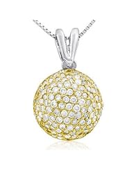 14k TWO TONE GOLD WOMENS PENDANT LP-538 DIAMOND 1.75CT TW