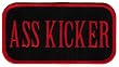 Ass Kicker Patch Embroidered Iron-On Tough Guy Biker Emblem