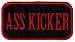 Ass Kicker Patch Embroidered Iron-On Tough Guy Biker Emblem