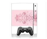 Butterfly Pink Background Design PS3 Playstation 3 Body Protector Skin Deca ....
