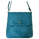 Bow Detail Across Body Fashion Bag Teal Blue