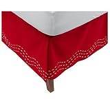 Tommy Hilfiger Molly Twin Bedskirt Red & White