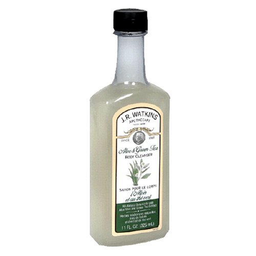 J. R. Watkins Body Cleanser, Aloe & Green Tea, 11 fl oz (325 ml) Bottles, (Case of 3) by J.R. Watkins Apothecary