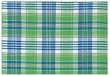 Durable Hand Woven 100% Cotton Plaid Placemat with Fused Backing 12x18 Inches Set of 6