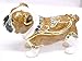 Bejeweled English Bulldog Hinged Trinket Box Jewelry