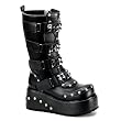 3 1/4 Wedge Boots MENS SIZING Calf Boots Studs Pyramid Studs Hardware Gothic Boots