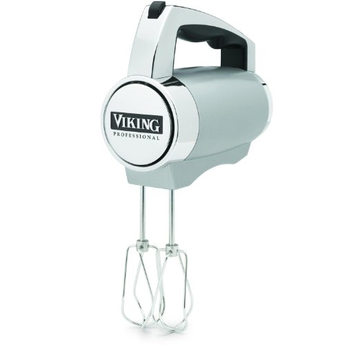 Viking Manual 5 Speed Hand Mixer, Metallic Silver