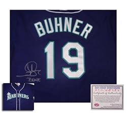 Jay Buhner Seattle Mariners MLB Hand Signed Authentic Blue Baseball Jersey with Bone Inscription