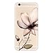 iPhone 6 PLUS Case, DECO FAIRY® Protective Case Bumper[Scratch-Resistant] [Perfect Fit] Ultra Slim Translucent Silicone Clear Case Gel Cover for Apple iPhone 6+ (Vintage Lily)